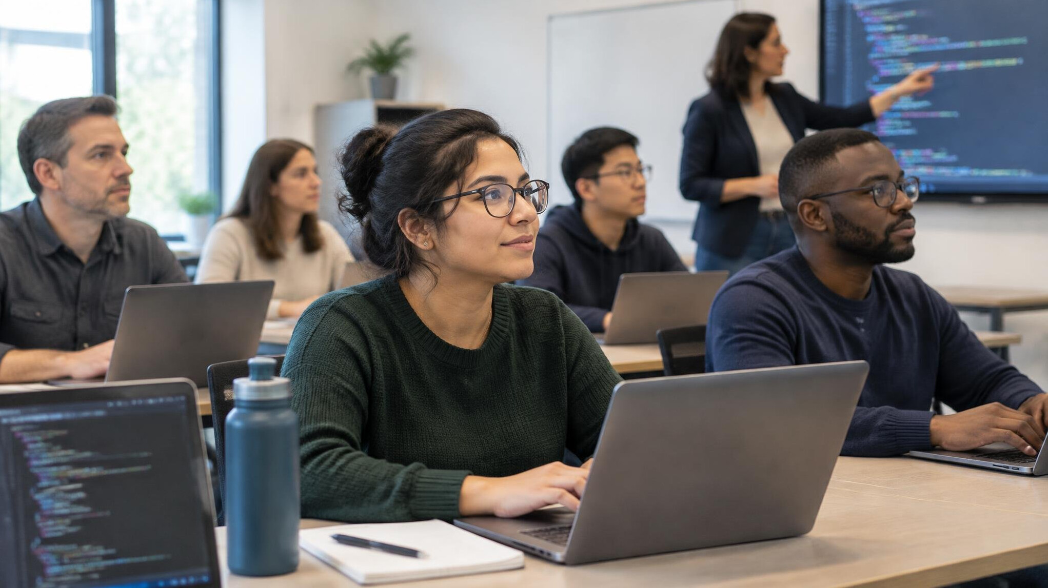 adult students in classroom